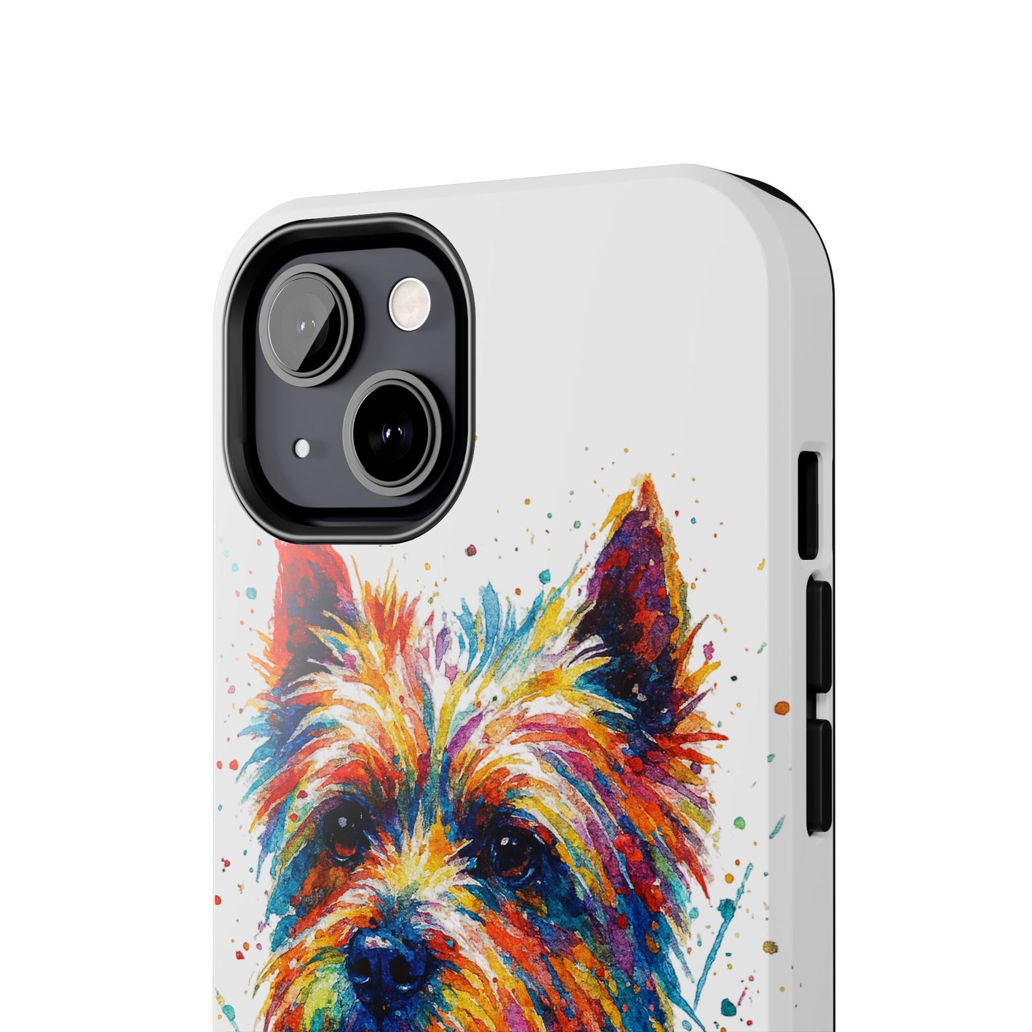 Westie Portrait Splatter-Style Abstract Cell Phone Case