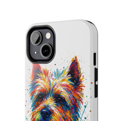 Westie Portrait Splatter-Style Abstract Cell Phone Case