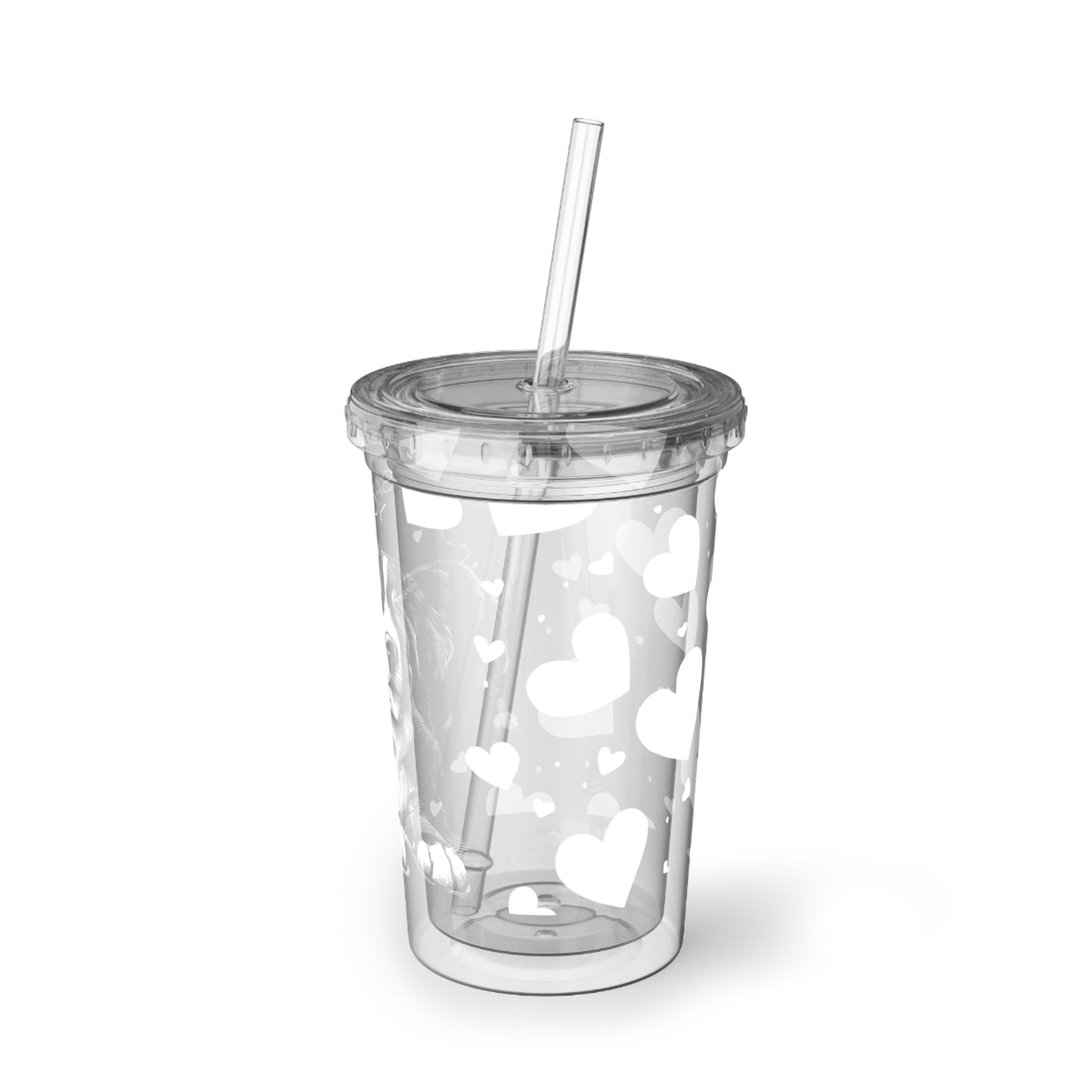 Bernese Mountain Dog Heart Suave Acrylic Cup