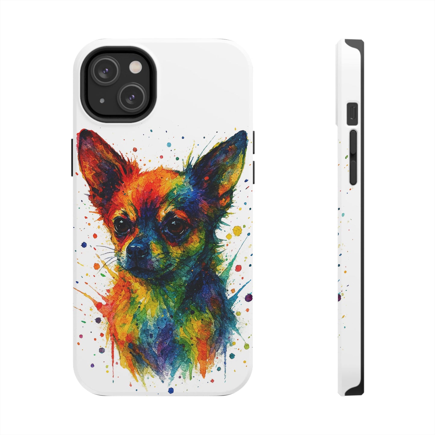 Chihuahua Portrait Splatter-Style Abstract Cell Phone Case