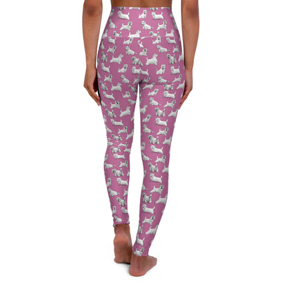 Westie High Waisted (Pink) Yoga Leggings