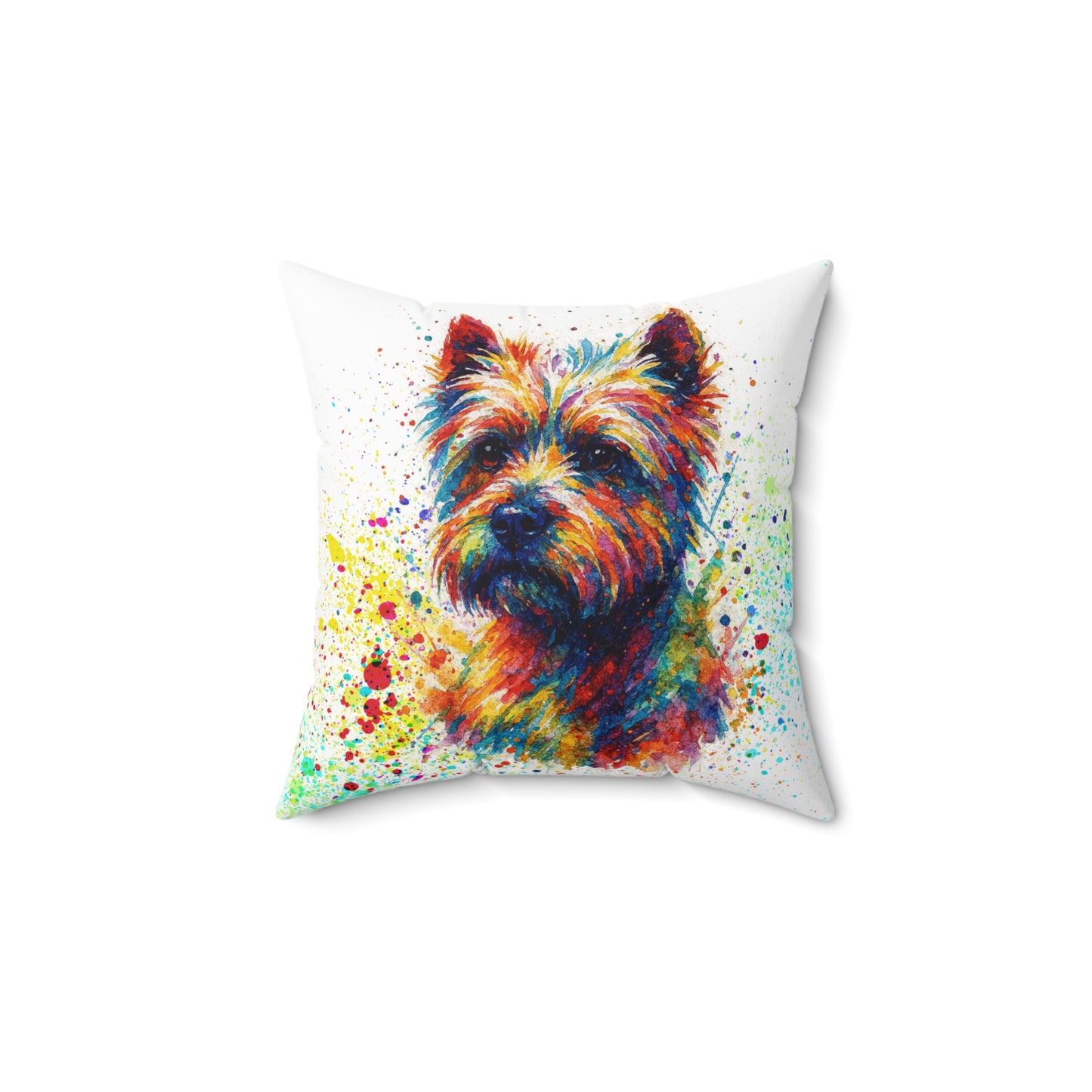Westie Abstract Portrait Pillow Spun Polyester Square Pillow