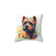 Westie Abstract Portrait Pillow Spun Polyester Square Pillow