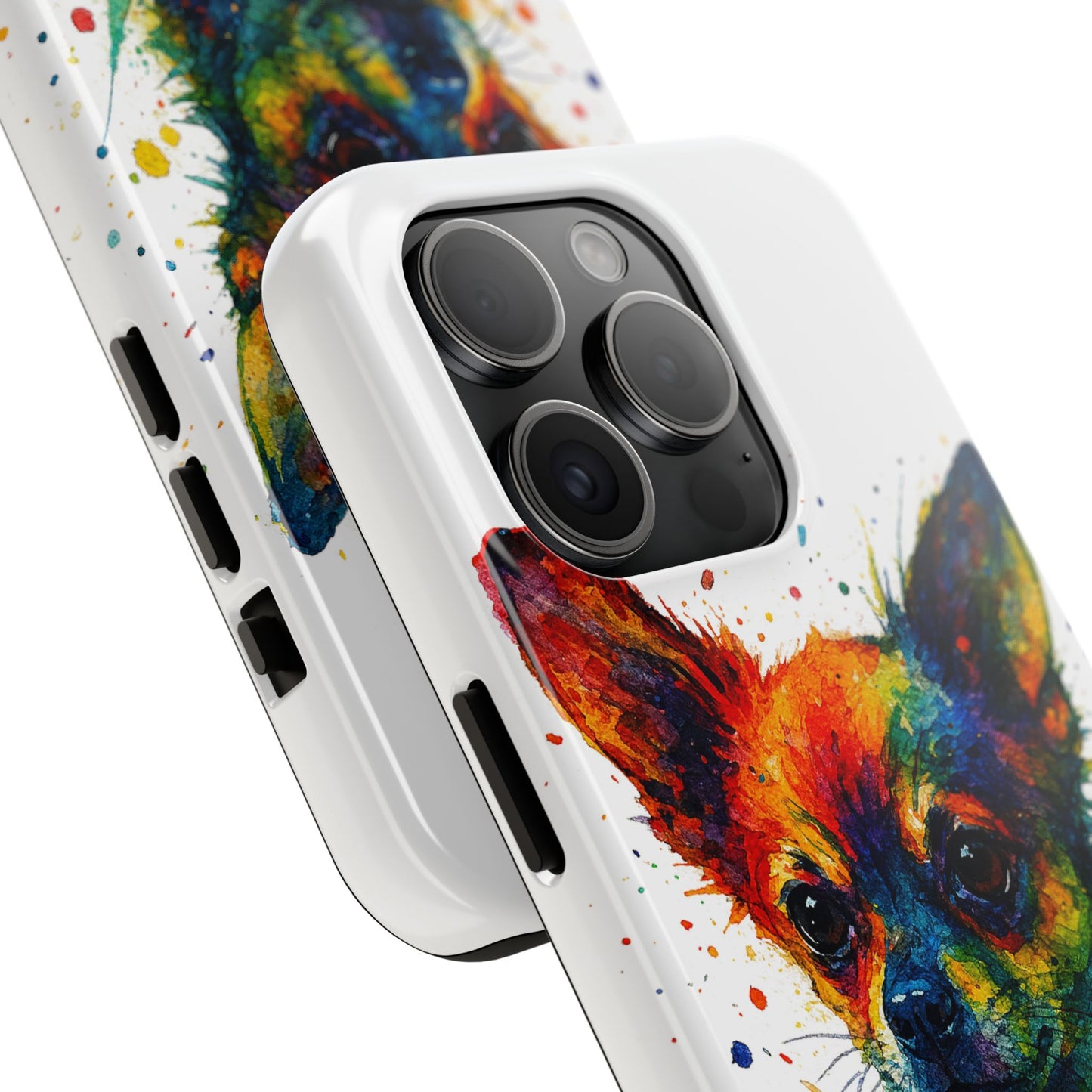 Chihuahua Portrait Splatter-Style Abstract Cell Phone Case