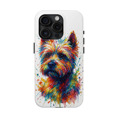 Westie Portrait Splatter-Style Abstract Cell Phone Case