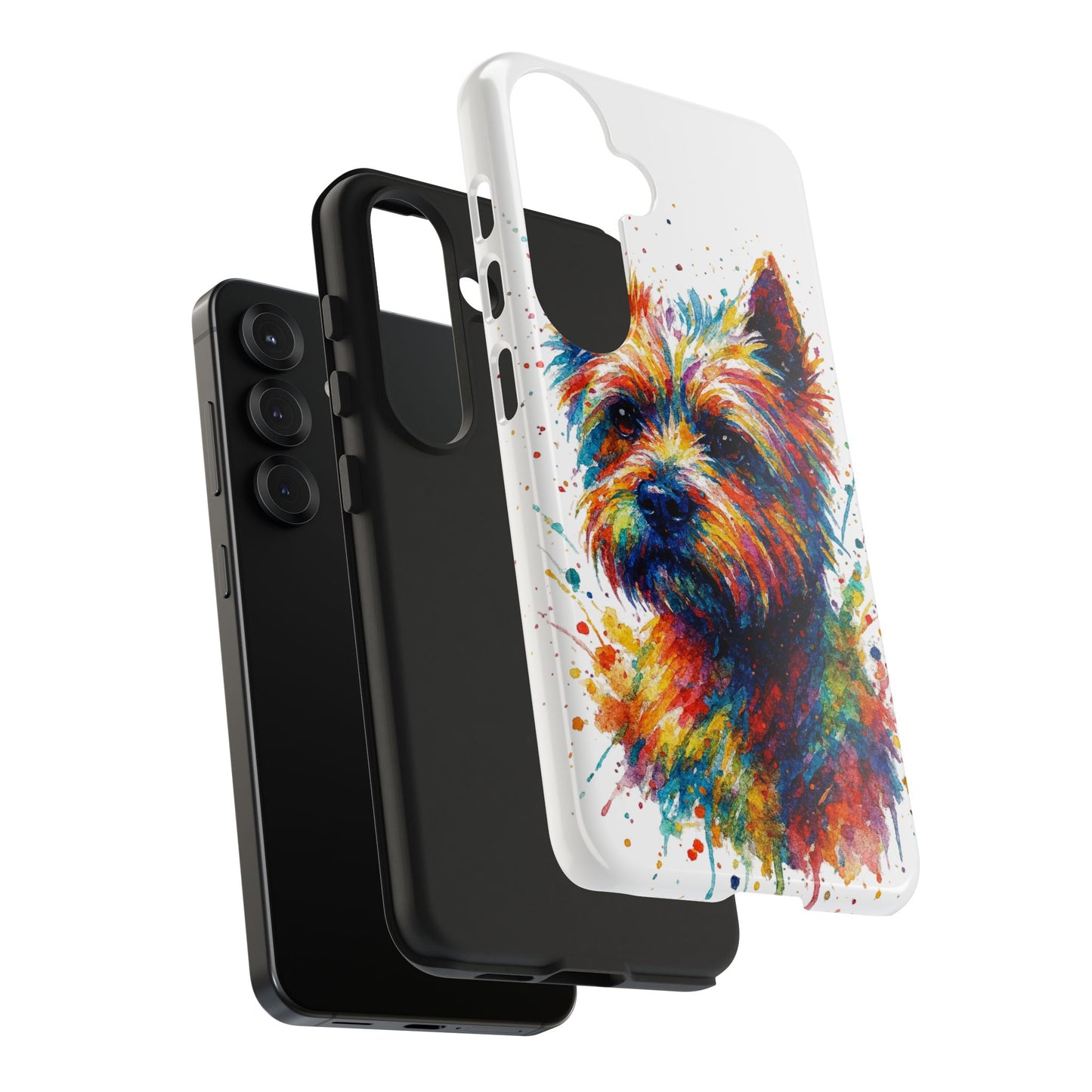 Westie Portrait Splatter-Style Abstract Cell Phone Case