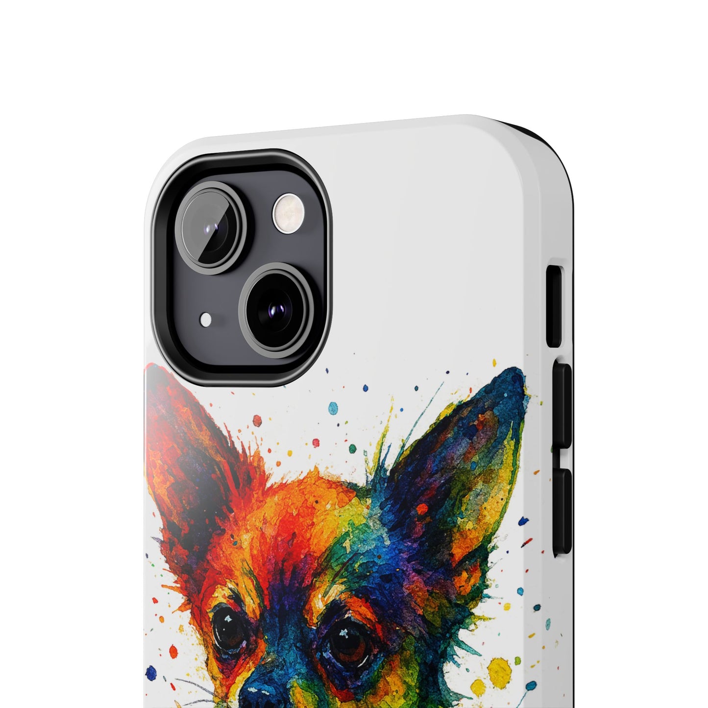 Chihuahua Portrait Splatter-Style Abstract Cell Phone Case