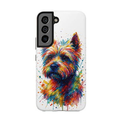 Westie Portrait Splatter-Style Abstract Cell Phone Case