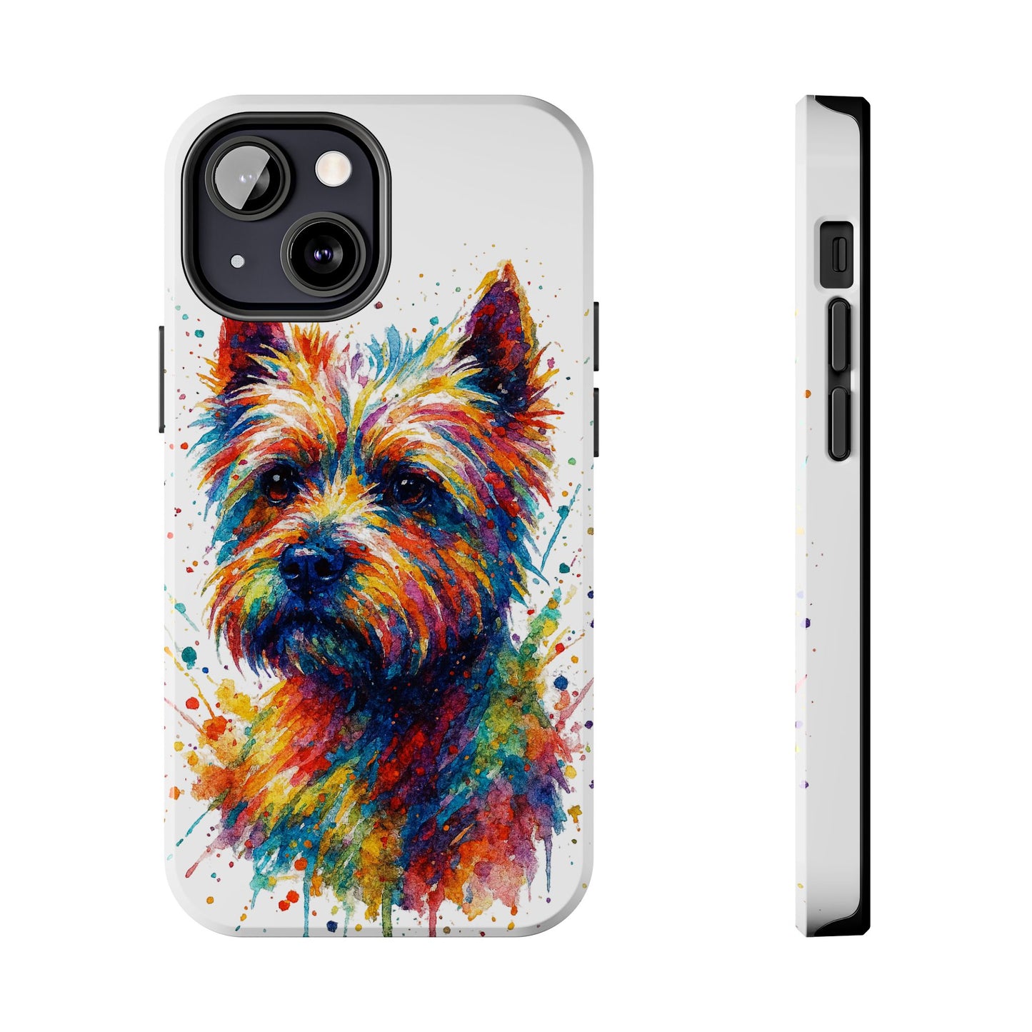 Westie Portrait Splatter-Style Abstract Cell Phone Case
