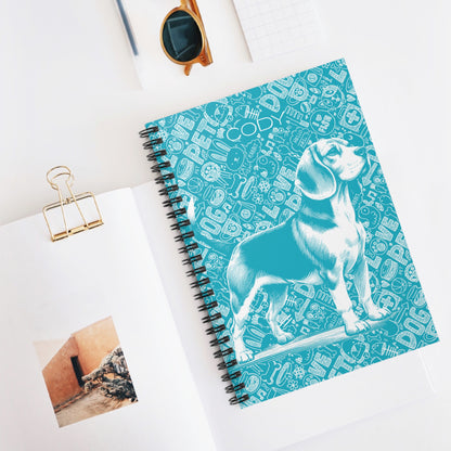 Beagle Doodle Spiral Notebook