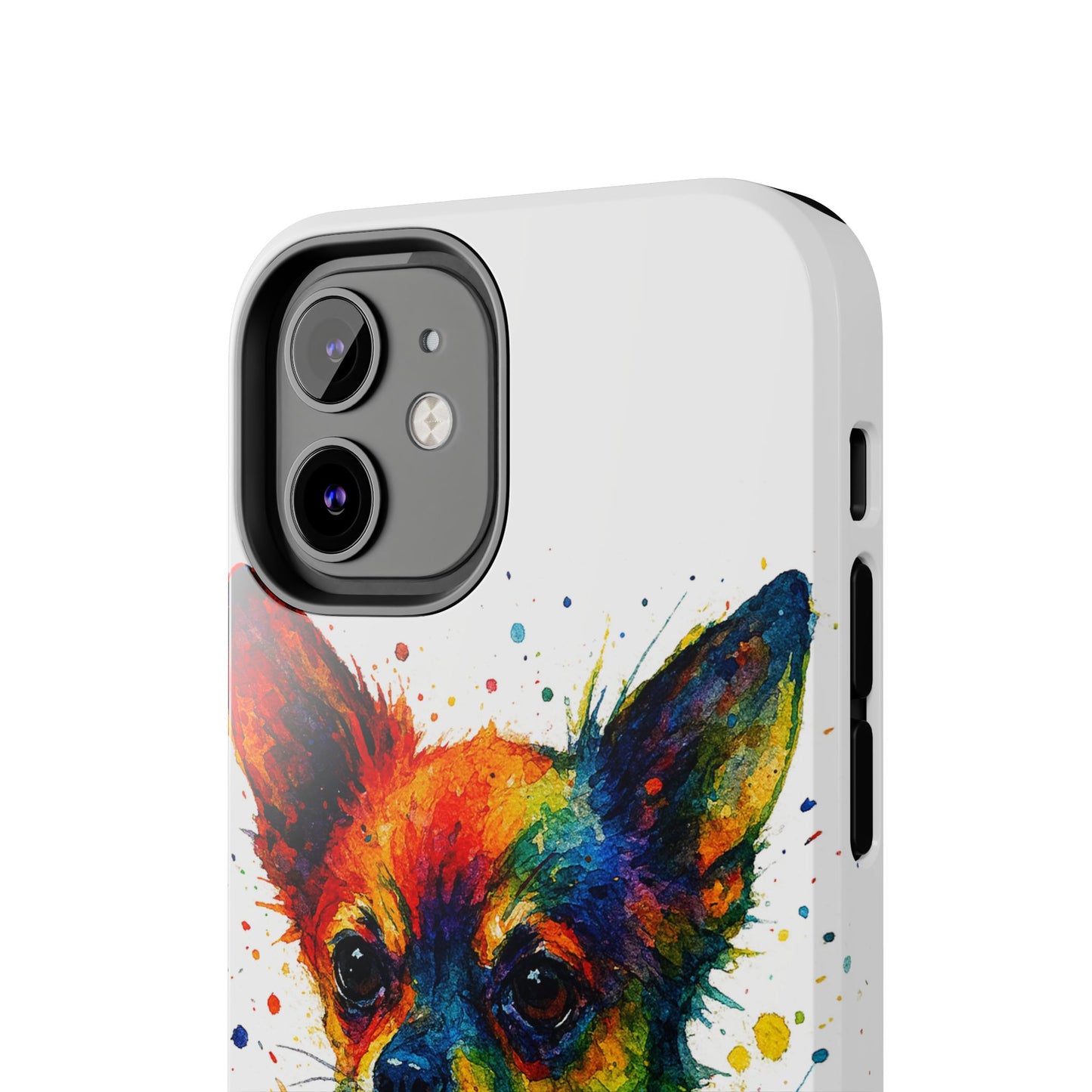 Chihuahua Portrait Splatter-Style Abstract Cell Phone Case