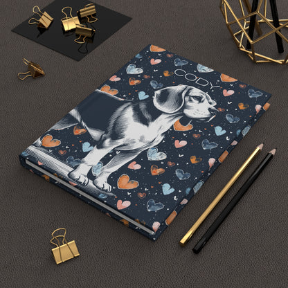 Beagle Hearts Hardcover Journal