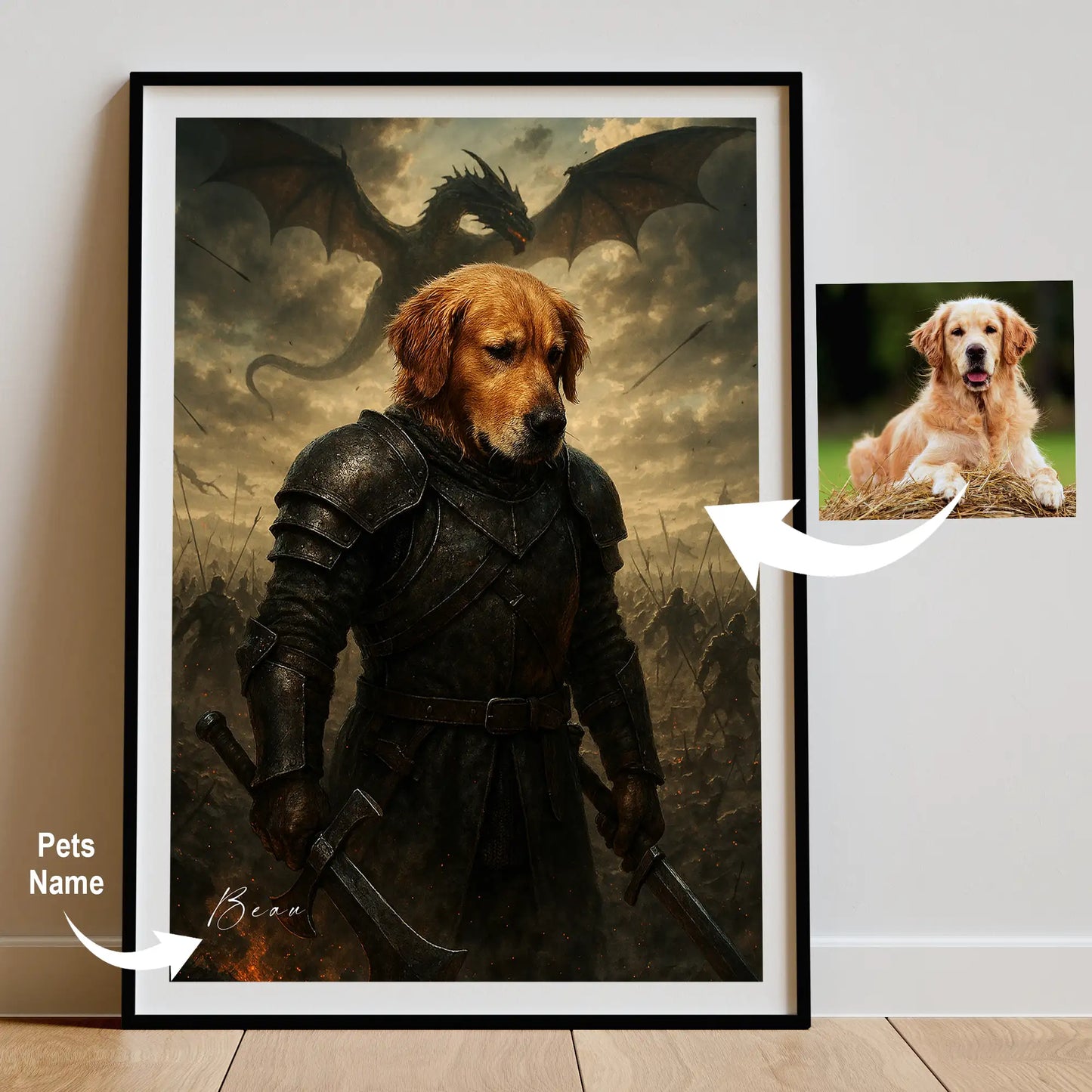 Custom Pet Portrait | Iron King Cinematic Pawtraits
