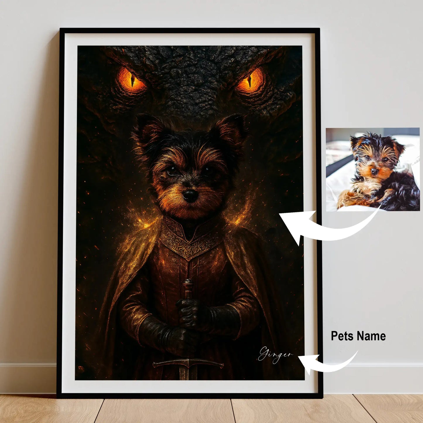 Custom Pet Portrait | Games of Thrones inspired Cinematic Pawtraits