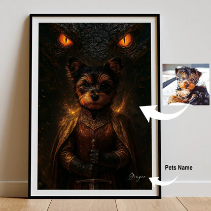 Custom Pet Portrait | Games of Thrones inspired Cinematic Pawtraits