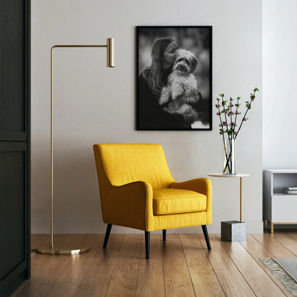 Custom Black and White Pet Portrait