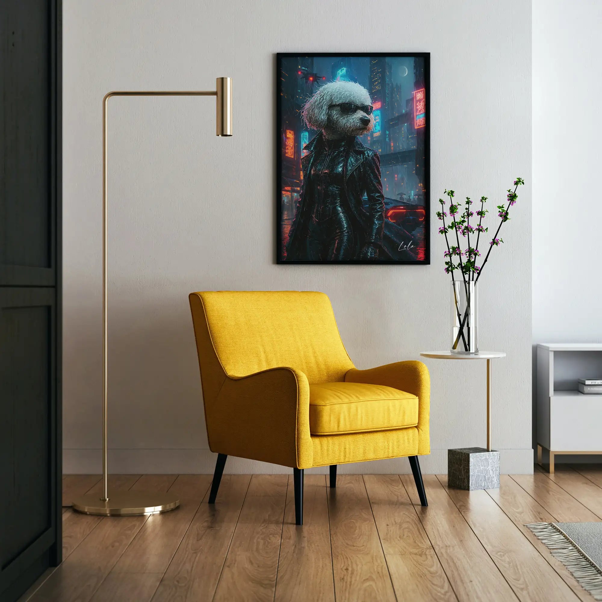 Custom Pet Portrait | Cyberpunk Cinematic Pawtraits