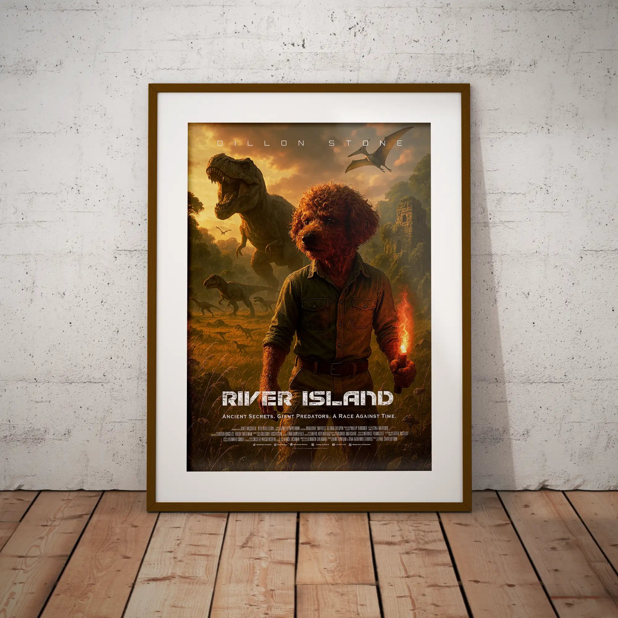 Custom Pet Movie Poster | Dinosaurs Adventure Cinematic Pawtraits