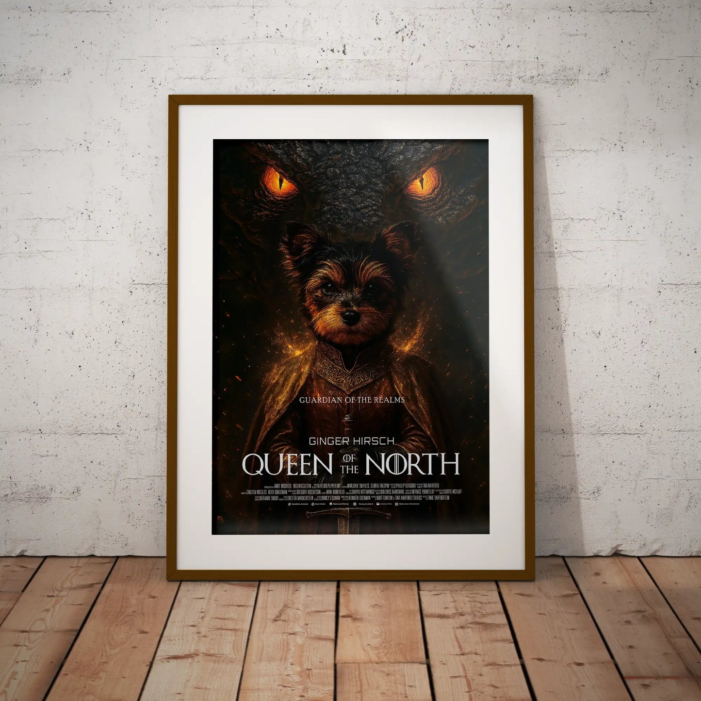 Custom Pet Portrait Movie Poster | Games of Thrones inspired Cinematic Movie Poster