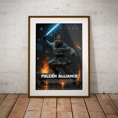 Custom Pet Portrait Movie Poster | Star Wars inspired Cinematic Movie Poster