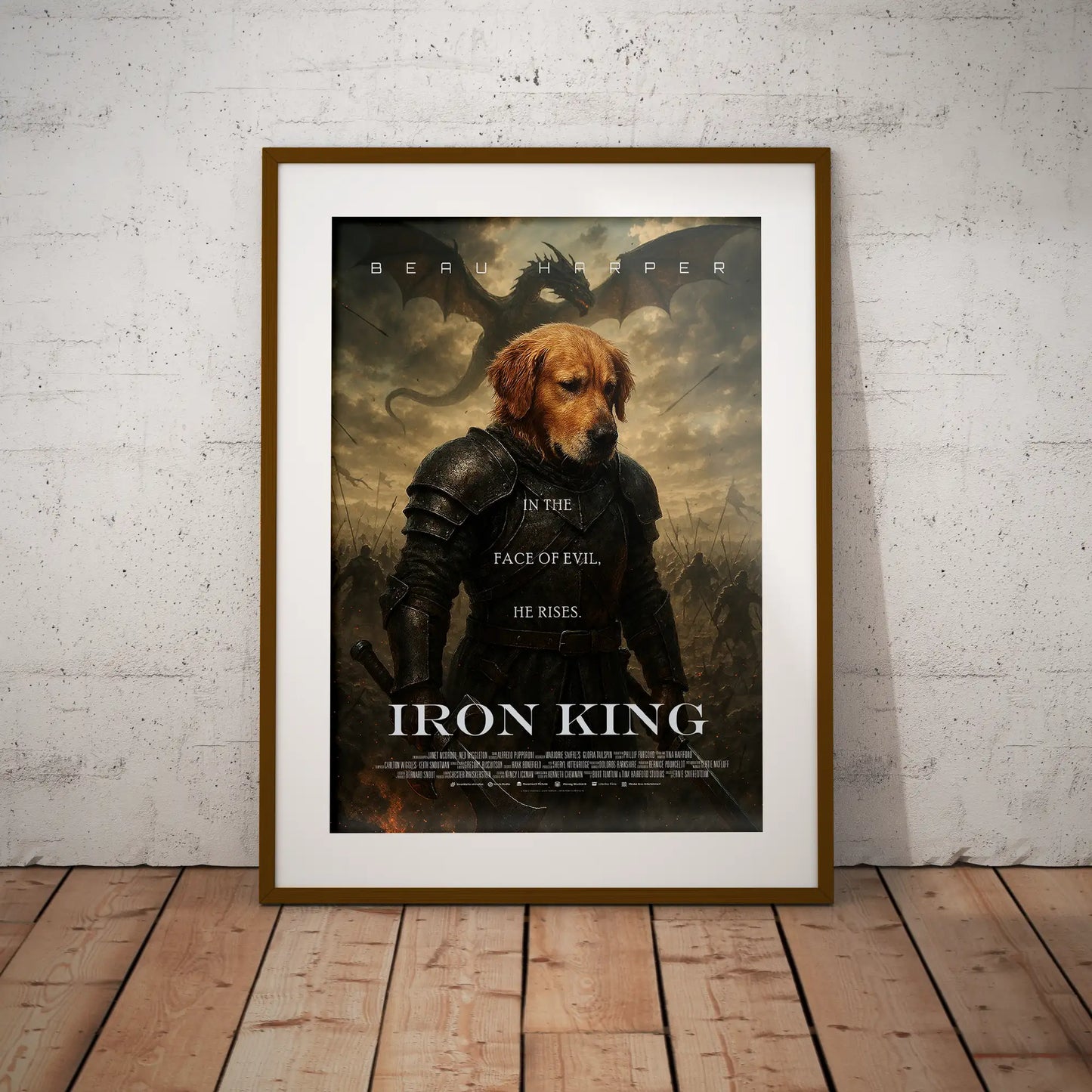 Custom Pet Movie Poster | Iron King Cinematic Movie Poster