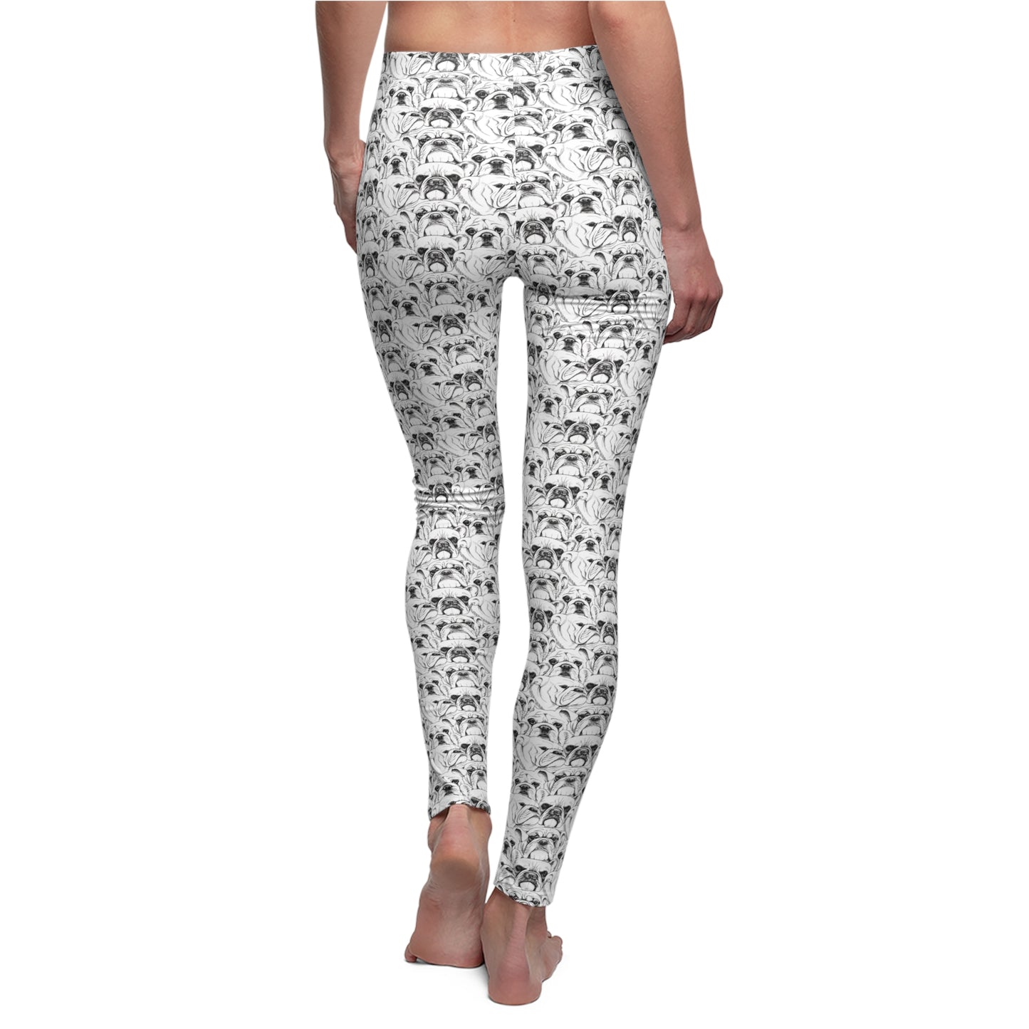 Bulldog Faces Women's Cut & Sew Casual Leggings