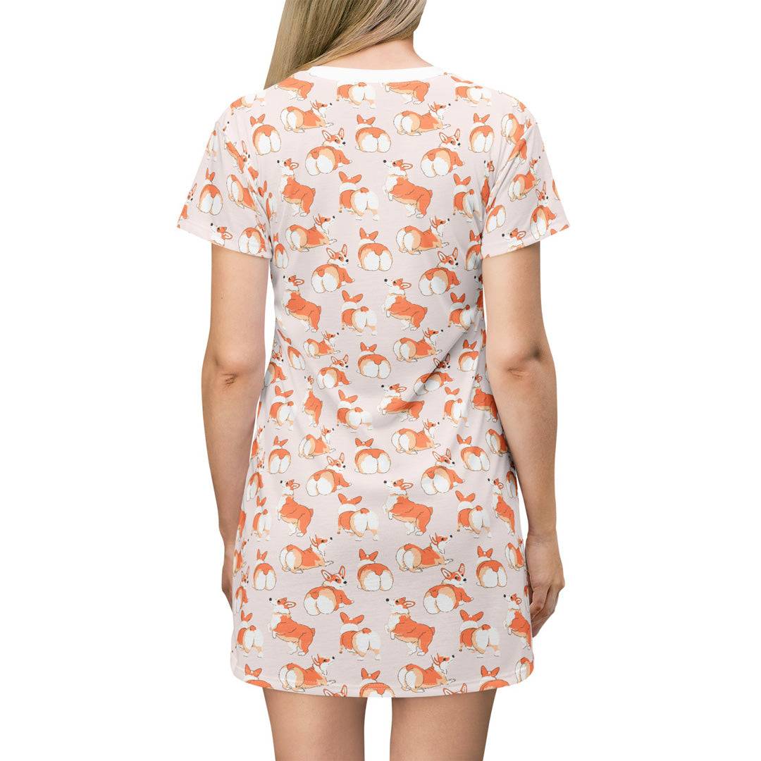 Corgi 'Talk To The Fluff' T-Shirt Dress