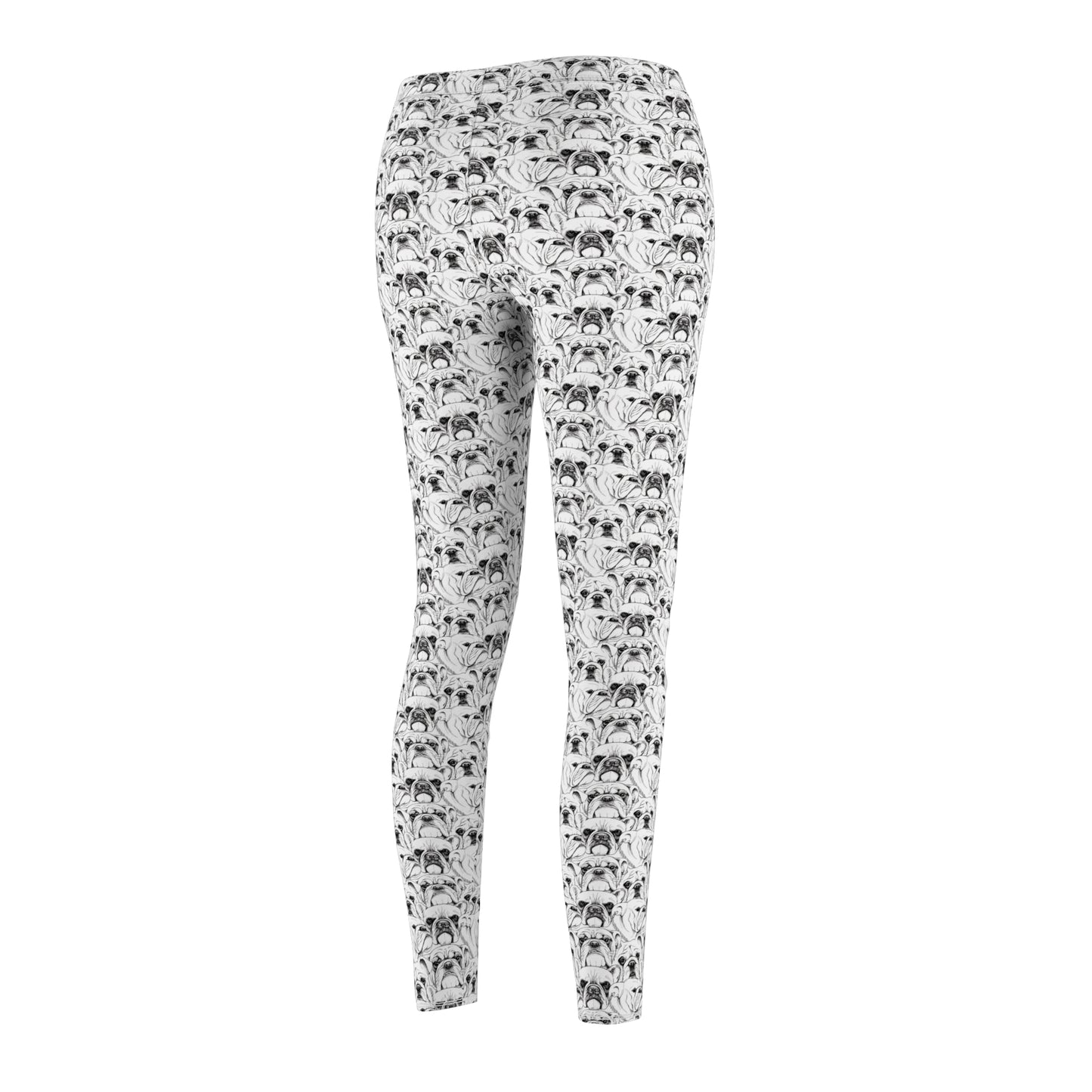 Bulldog Faces Women's Cut & Sew Casual Leggings