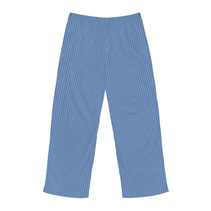 Corgi Men's Pajama Pants (Blue/White Stripes)