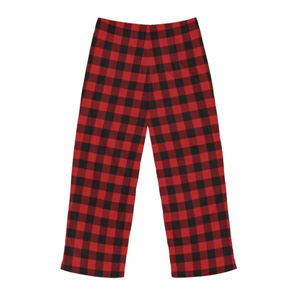 Corgi Men's Pajama Pants (Red/Black Checkered)