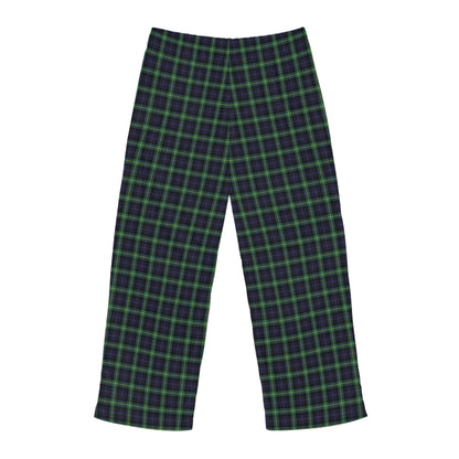 Corgi Men's Pajama Pants (Blue/Green Tartan)