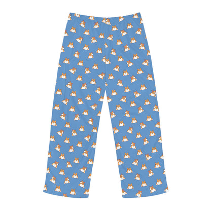 Corgi Butts Men's Pajama Pants (Blue)