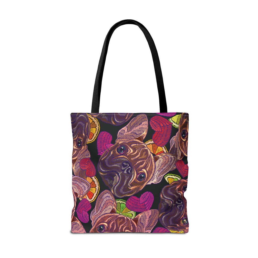 French Bulldog Hearts Tote Bag