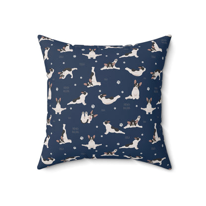 Doga French Bulldog Spun Polyester Square Pillow