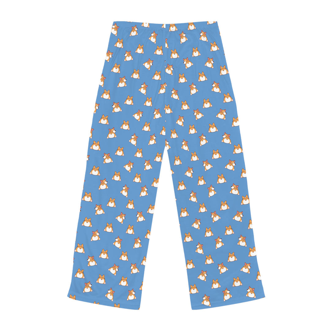 Corgi Butts Women's Pajama Pants (Blue)