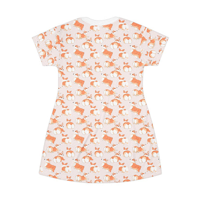 Corgi 'Talk To The Fluff' T-Shirt Dress