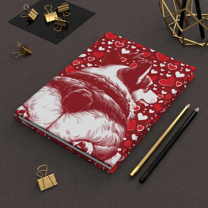 Personalized Corgi Butts Hearts Hardcover Journal