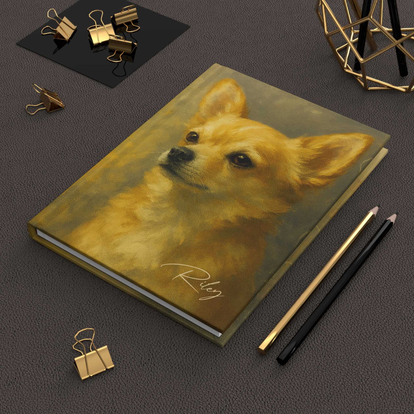 Personalized Chihuahua Fine-Art Graffiti-Style Hardcover Journal