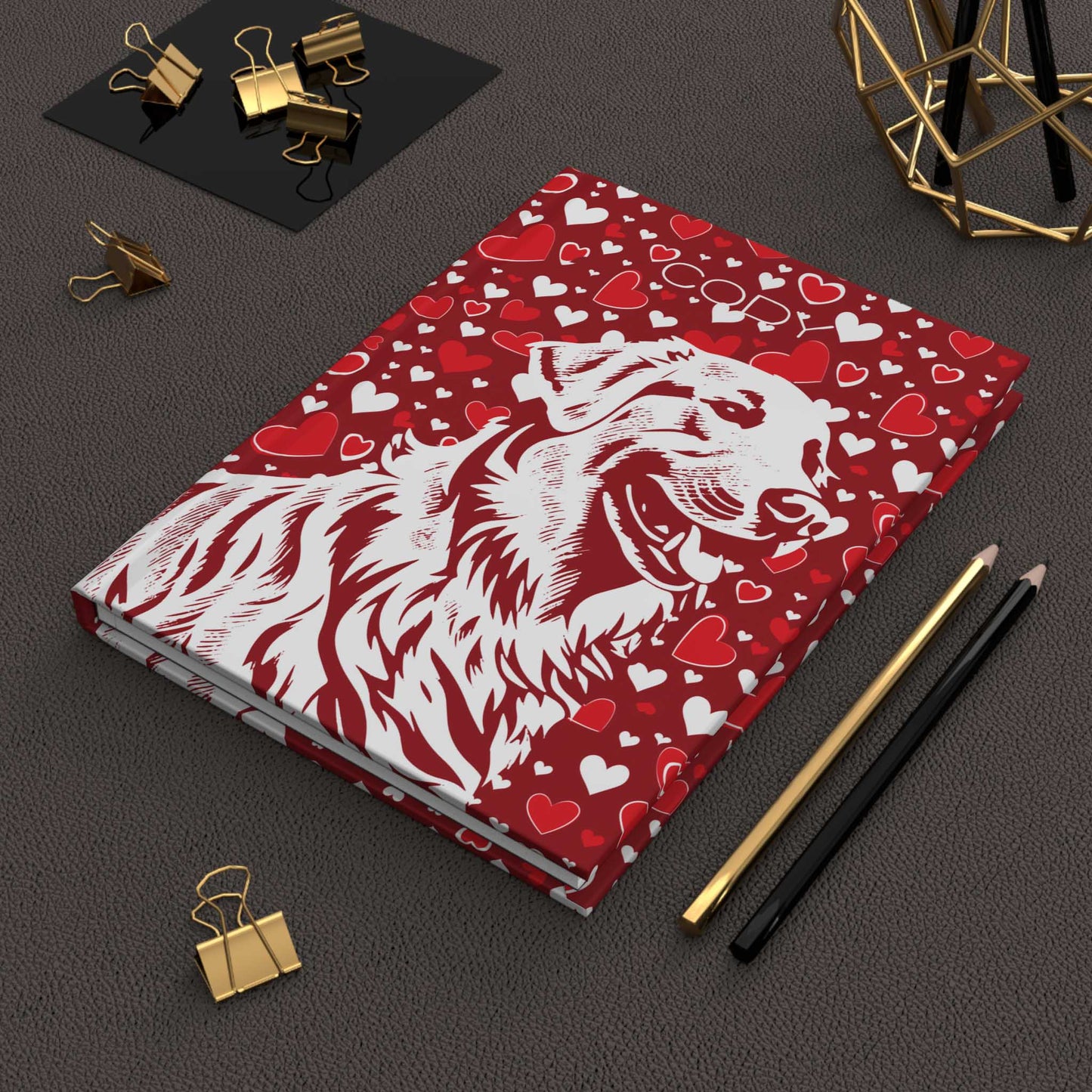 Golden Retriever Hearts Hardcover Journal