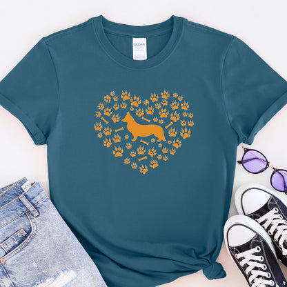 Corgi Heart Unisex Softstyle T-Shirt