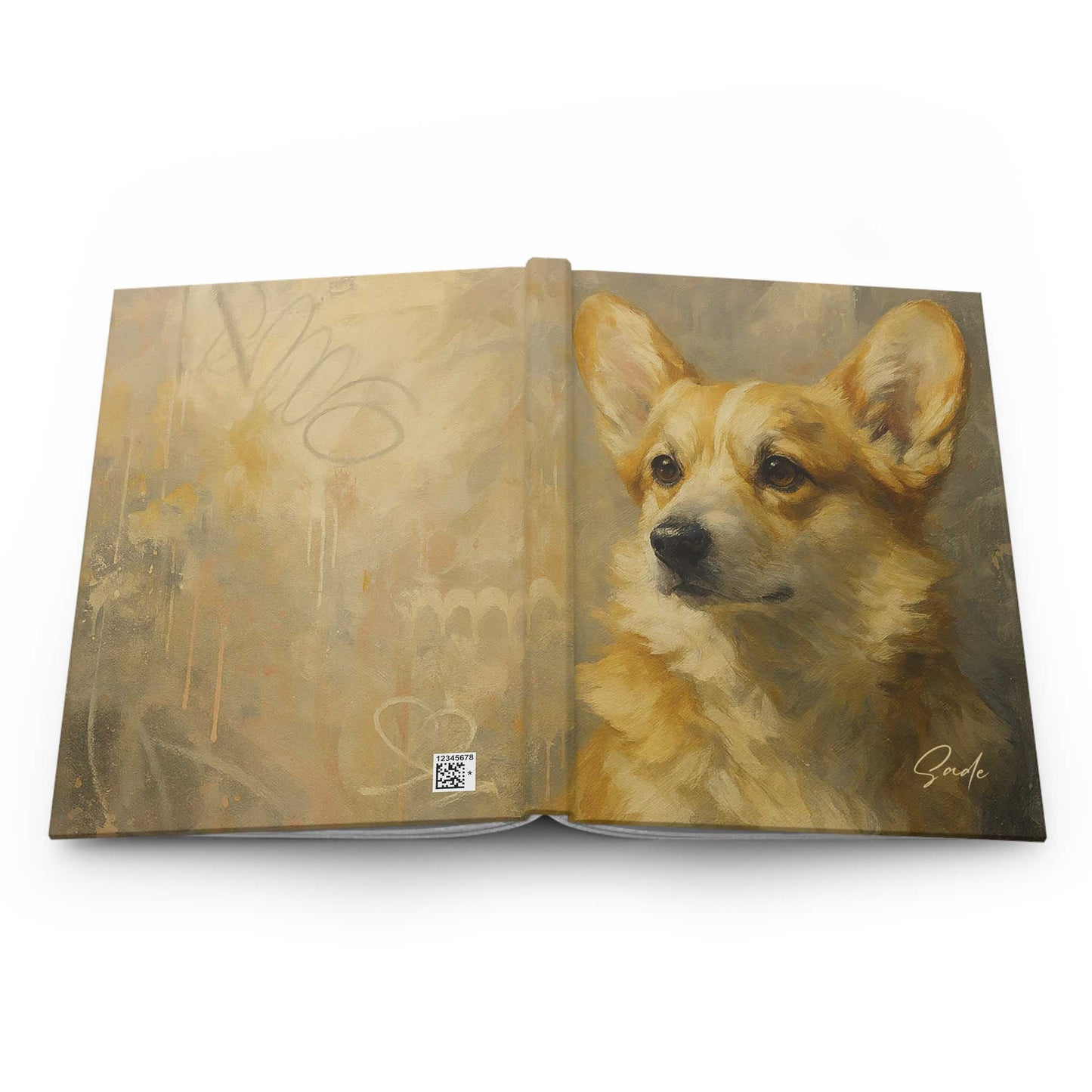 Personalized Corgi Fine-Art Graffiti-Style Hardcover Journal