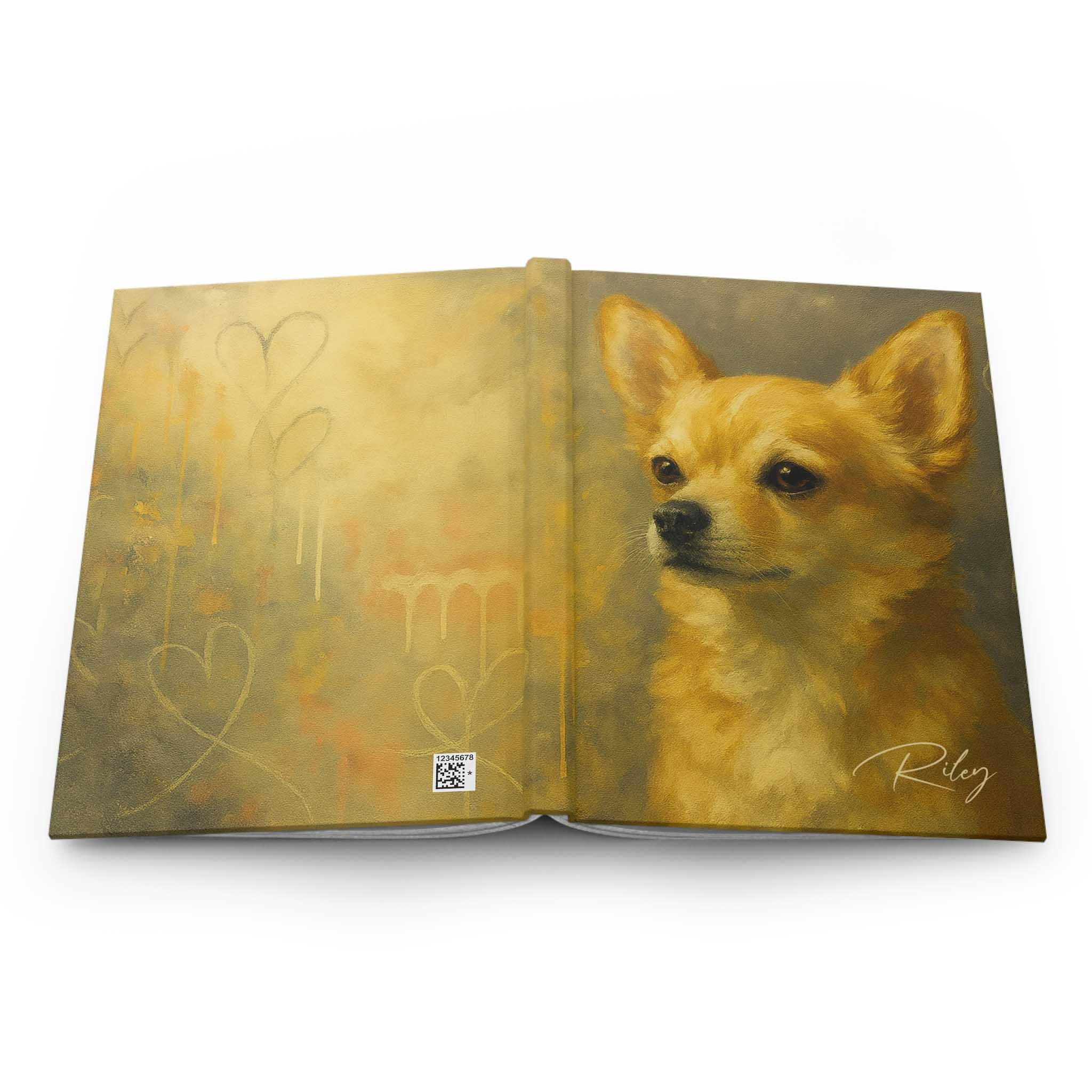 Personalized Chihuahua Fine-Art Graffiti-Style Hardcover Journal