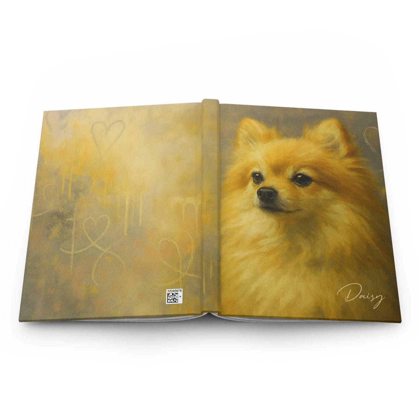Personalized Pomeranian Fine-Art Graffiti-Style Hardcover Journal