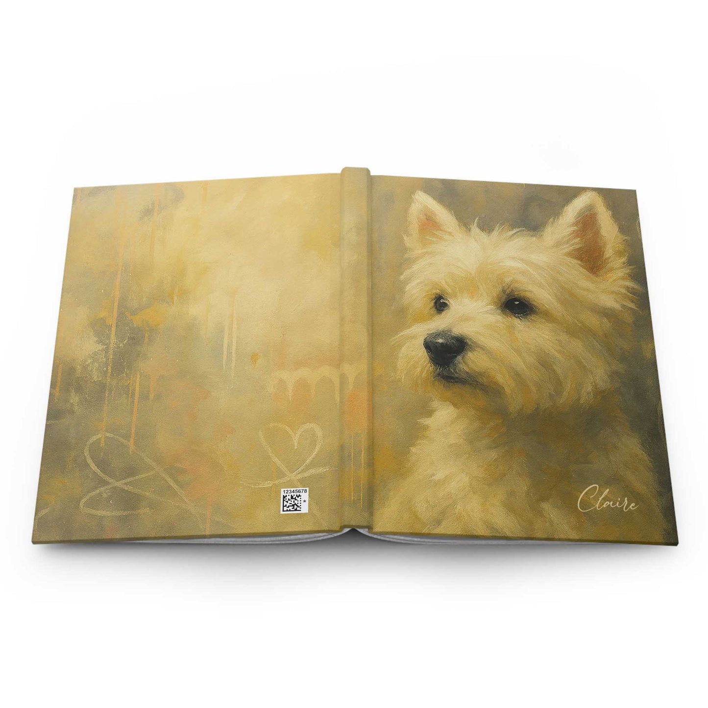 Personalized Westie Fine-Art Graffiti-Style Hardcover Journal