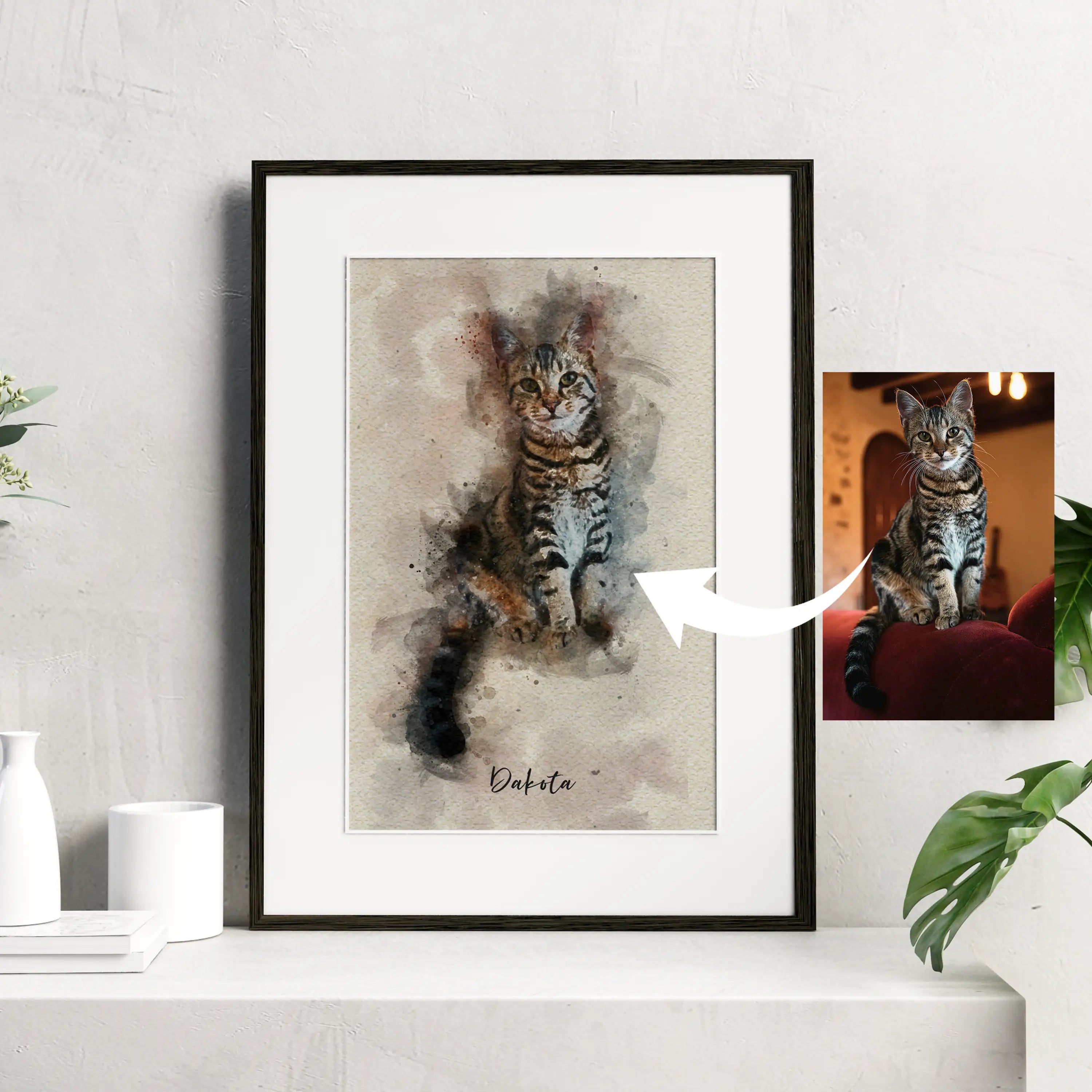 Custom Watercolor Pet Portrait