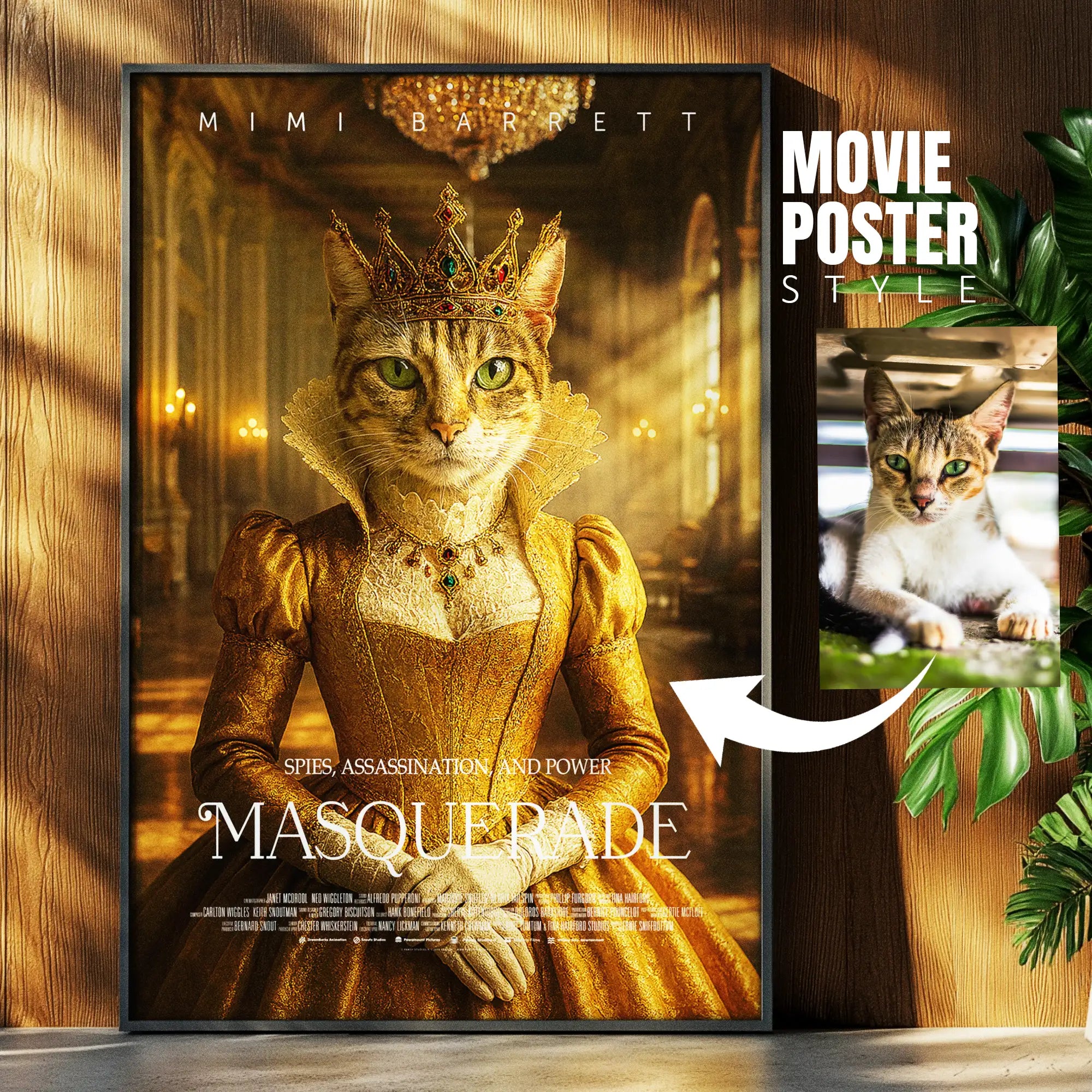 Custom Pet Movie Poster/ | Regal Queen Cinematic Movie Poster
