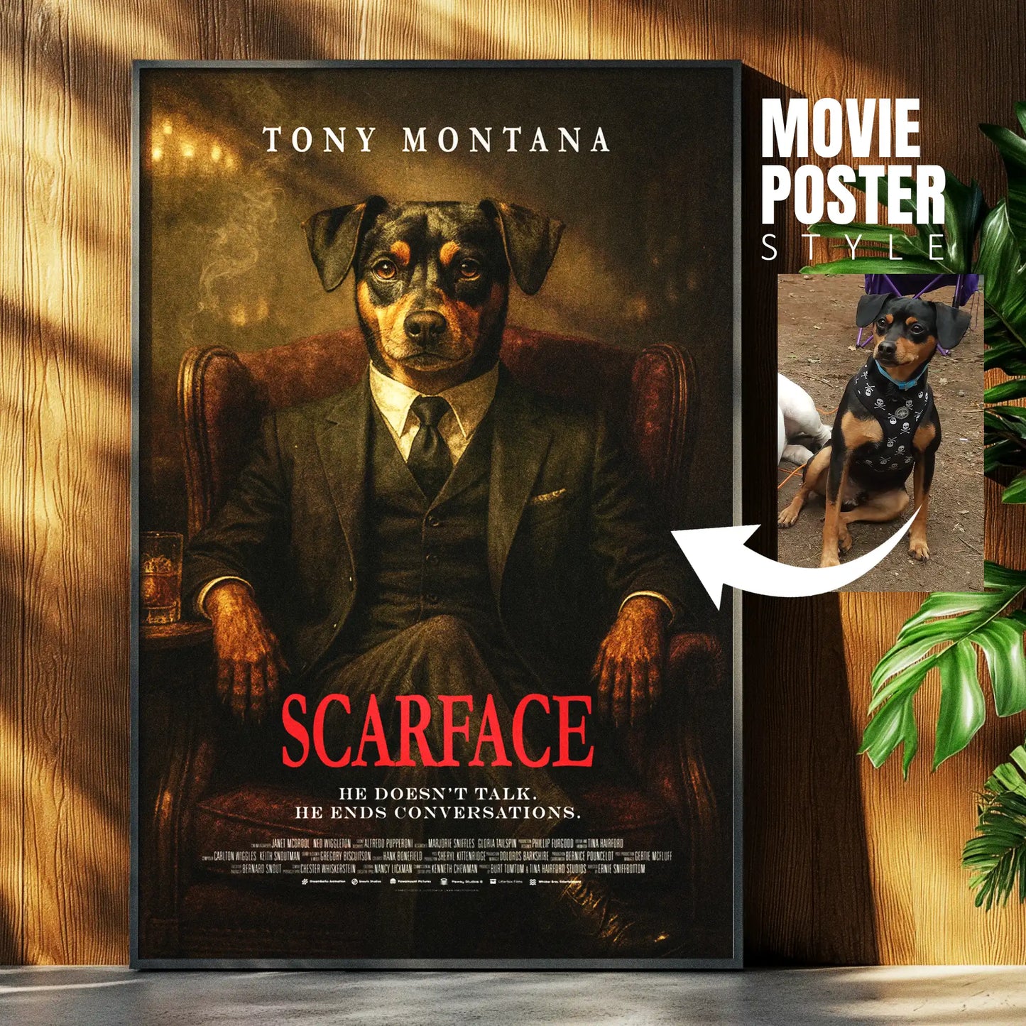 Custom Pet Movie Poster | Mafia Cinematic Movie Poster