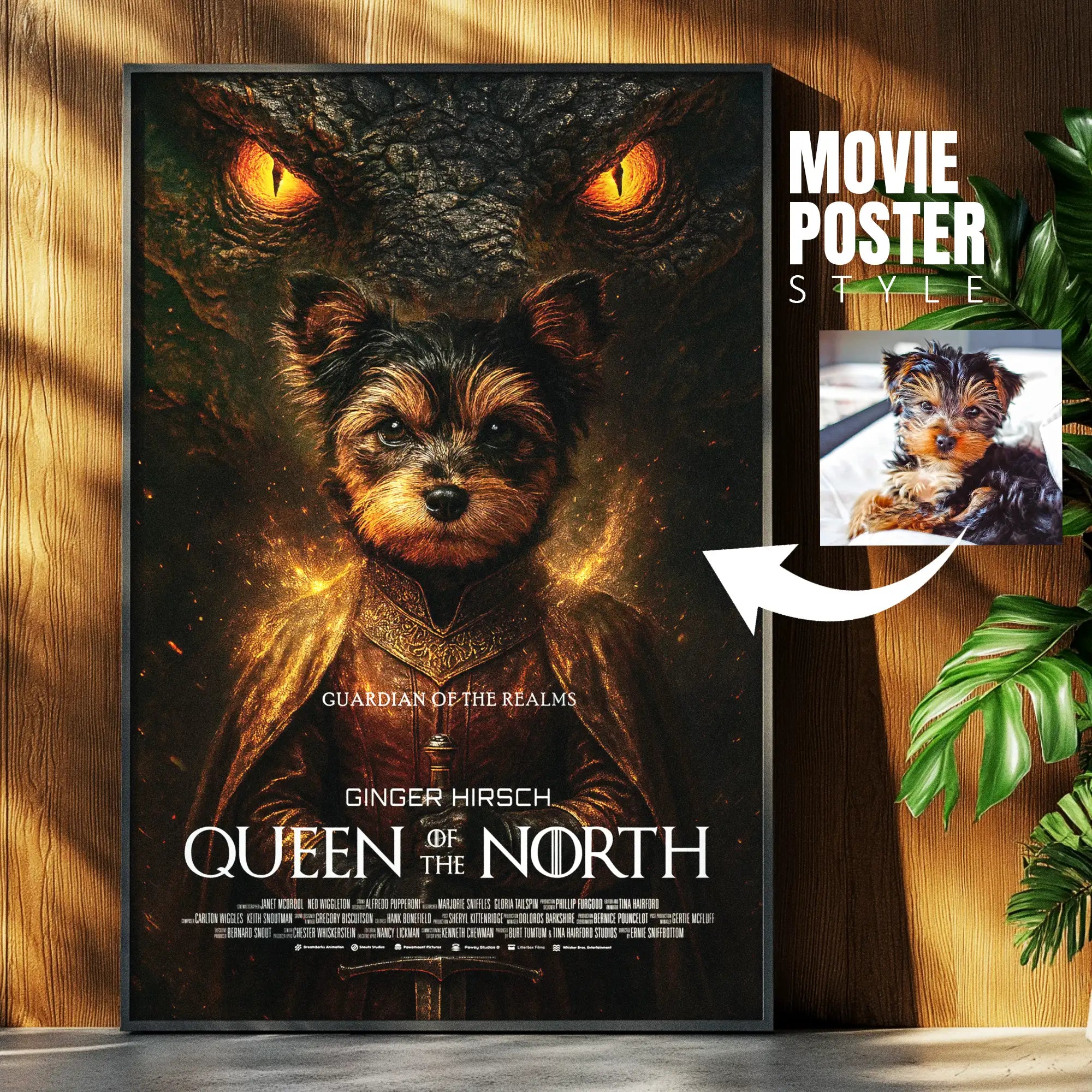 Custom Pet Movie Poster | Games of Thrones inspired Cinematic Movie Poster