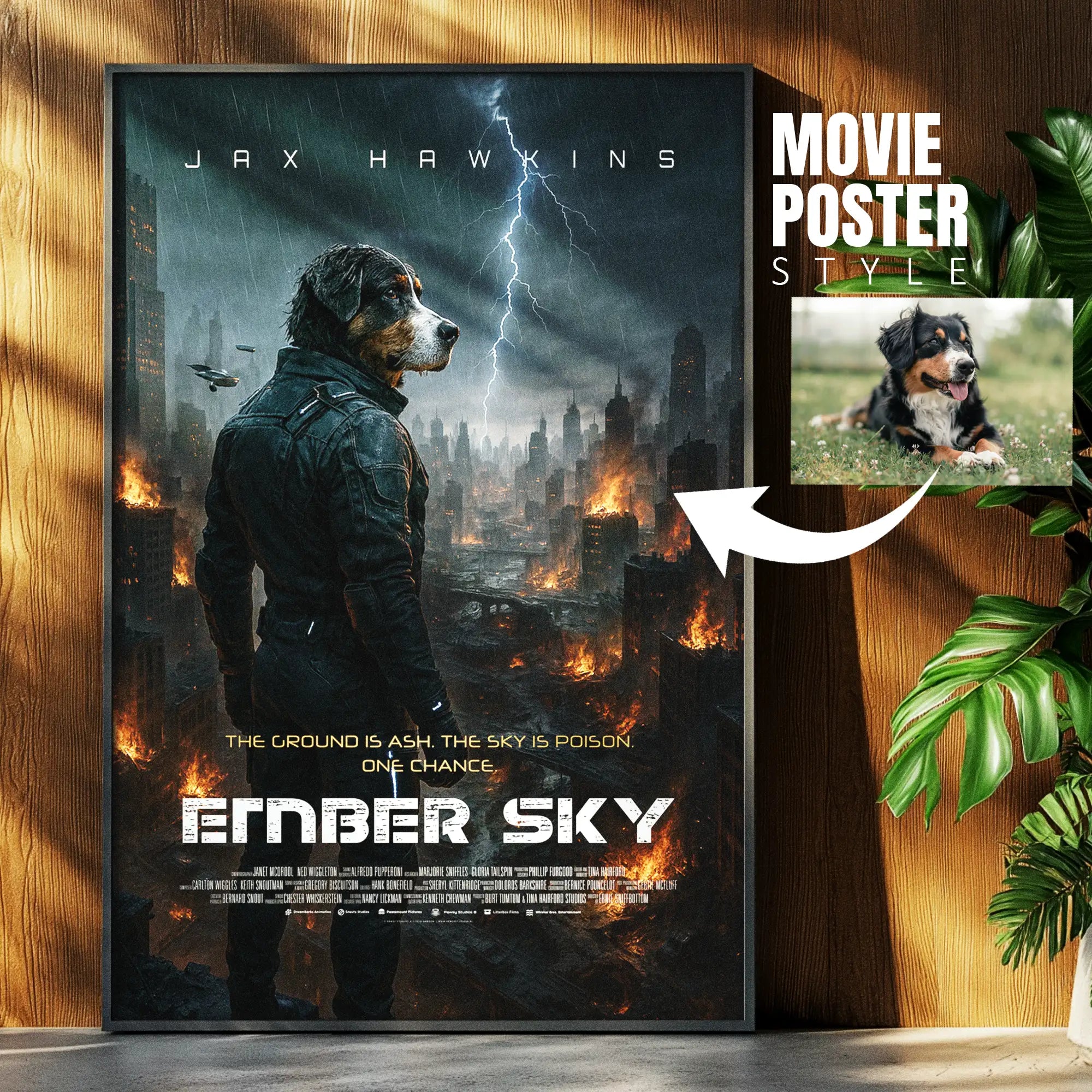 Custom Pet Movie Poster | Pawtopia Cinematic Pet Portrait
