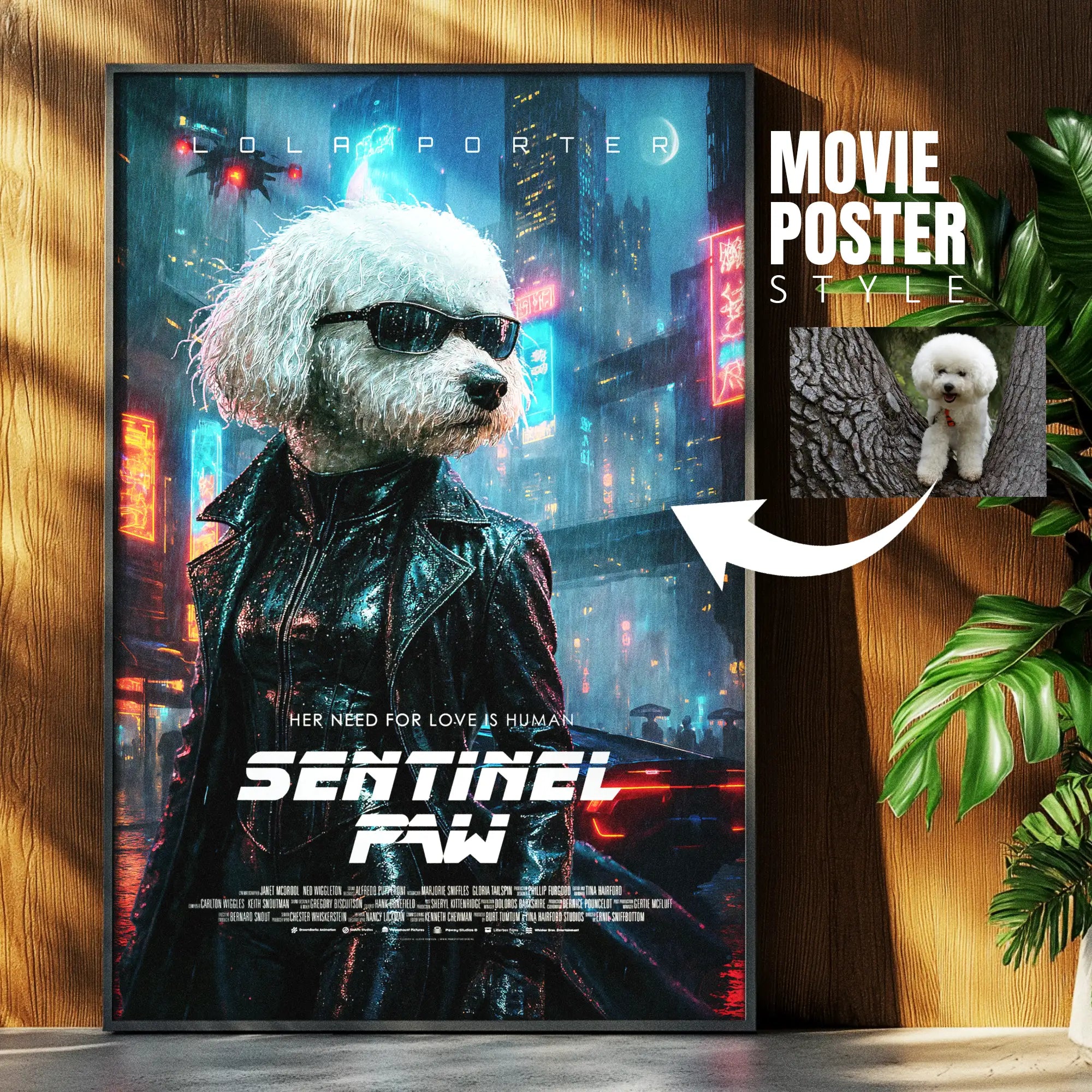 Custom Pet Movie Poster  | Cyberpunk Cinematic Movie Poster